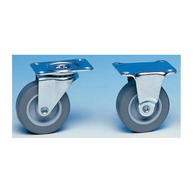 Guitel Hervieu Swivel Castor 20 kg Load Capacity 50 mm Diameter Rubber Wheel Pressed Steel Frame 55041100