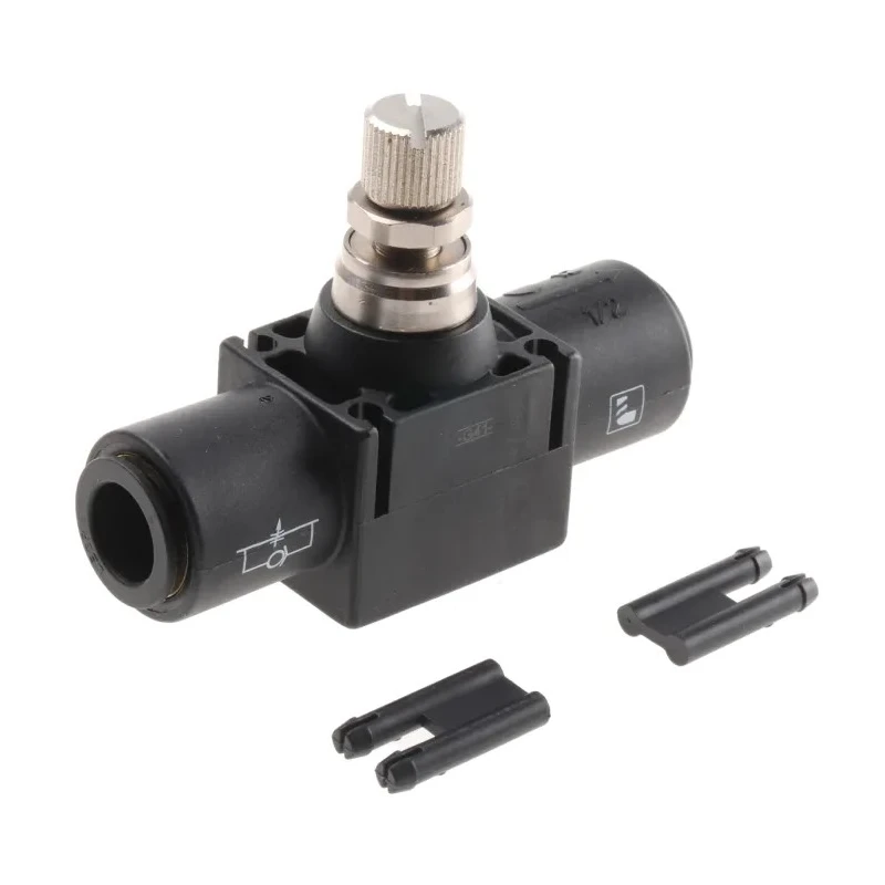 Legris 7770 Series Flow Controller In-line Regulator Stainless Steel Brass Polymer 40 bar Max Pressure Model 7770 12 00