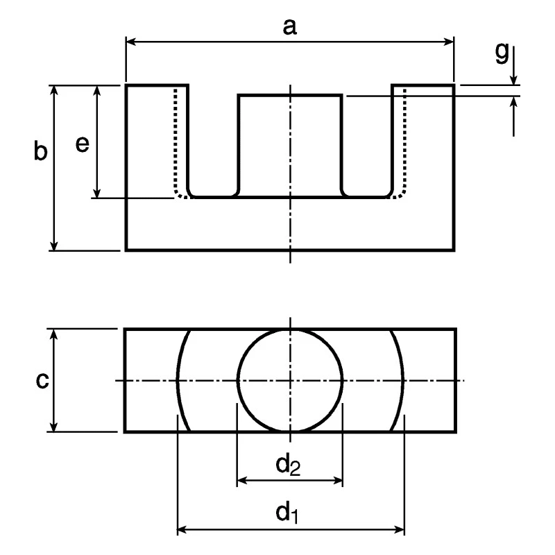 TDK Stainless Steel Transformer Accessory Yoke for use with ETD 54/28/19 Core B66396A2000X000
