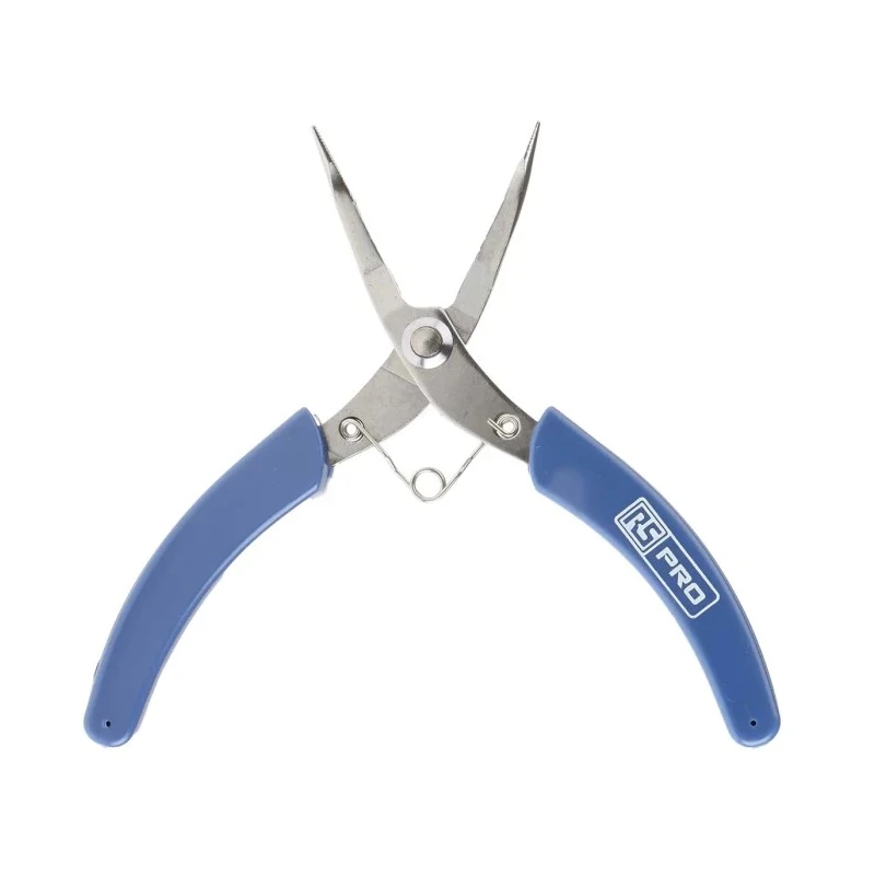 RS PRO Bent Nose Plier Stainless Steel, Plastic Handle, 130mm Overall Length, 25mm Jaw 536-357