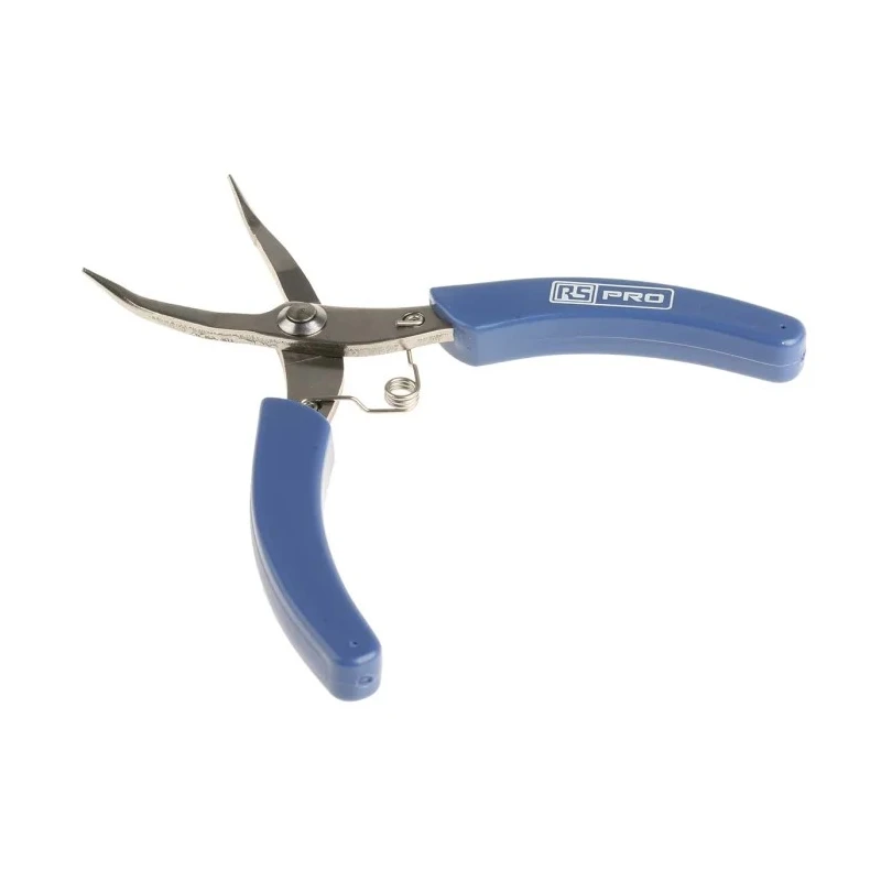 RS PRO Bent Nose Plier Stainless Steel, Plastic Handle, 130mm Overall Length, 25mm Jaw 536-357