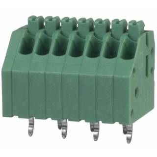 Phoenix Contact PTSA 0.5/7-2.5-Z Series 45° PCB Terminal Block, 7 Contacts, 2.5 mm Pitch, 1 Row 1990054