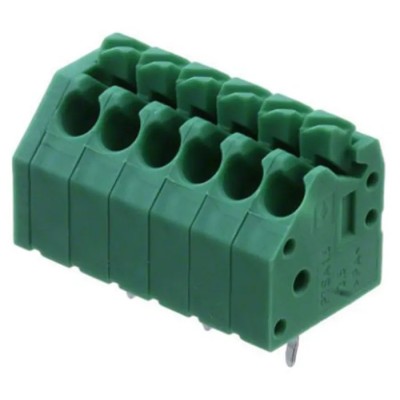 Phoenix Contact PTSA Series 3.5 mm Pitch 6 Contact(s) 1 Row 45° PCB Terminal Block 1985234