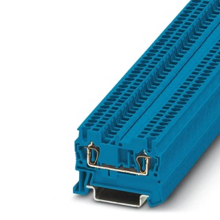 Phoenix Contact ST 1.5 BU Series DIN Rail Terminal Block Blue, 0.08 mm² to 1.5 mm², 1-Level, 500V, 17.5A, Spring 3031089
