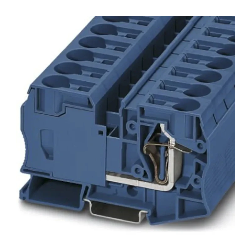 Phoenix Contact ST 35 BU Series Feed Through Terminal Block Blue, 2.5, 35 mm², 1-Level, Spring Cage, IECEx 3036181
