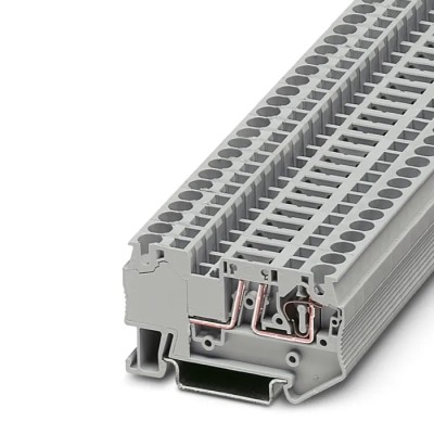 Phoenix Contact ST 4-TG Series Disconnect Terminal Block 1-Level, Grey, 0.08mm² to 6 mm², 20A, 400V, Spring Cage 3038367
