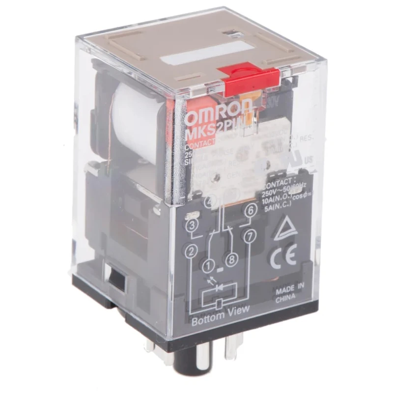 Omron Power Relay DPDT 230V AC Coil, 10A Switching Current MKS2PIN 230VAC