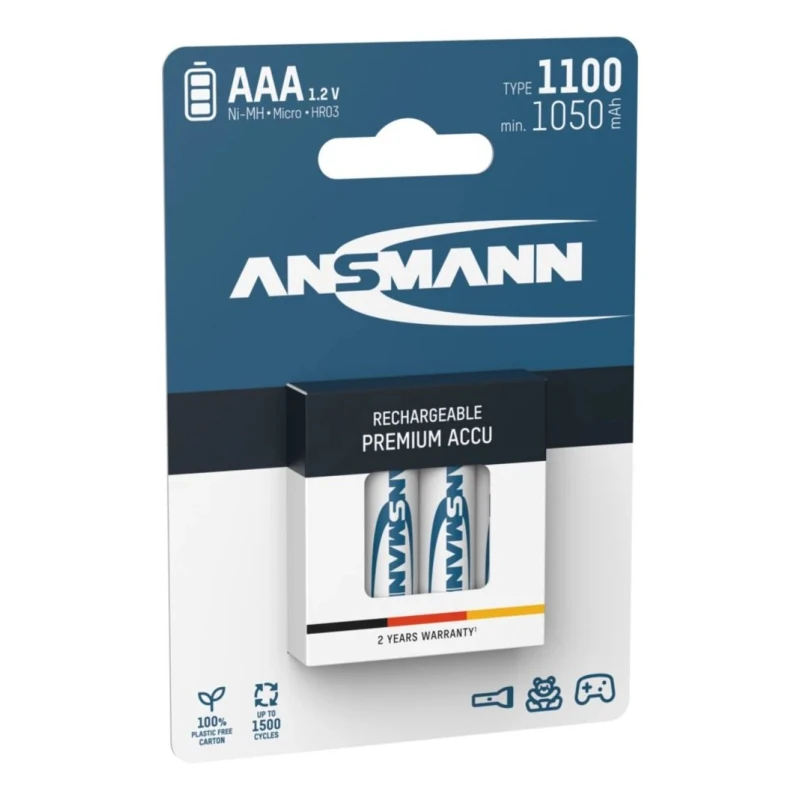 Ansmann Nickel Metal Hydride Rechargeable AAA Battery 1.1 Ah 1.2 V 5035232