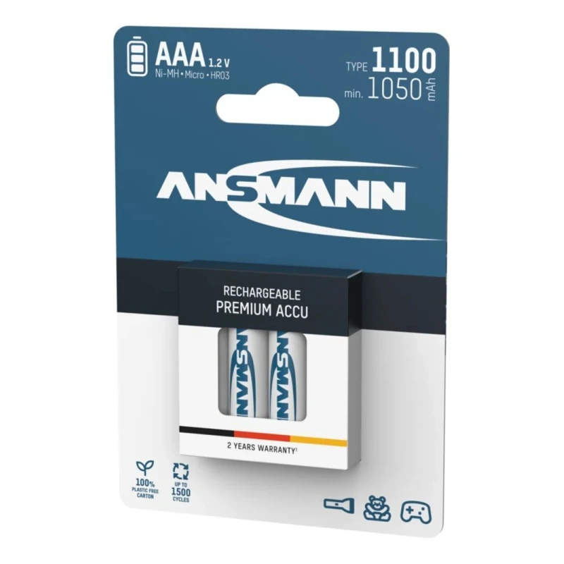Ansmann Nickel Metal Hydride Rechargeable AAA Battery 1.1 Ah 1.2 V 5035232