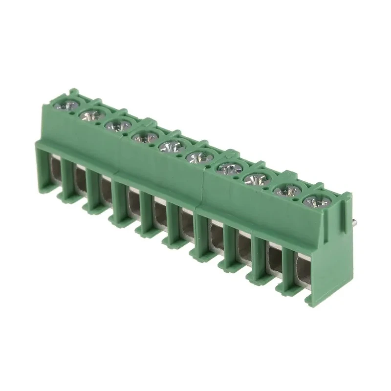 Phoenix Contact PT 2.5/10-5.0-V Series Right Angle PCB Terminal Block, 10 Contacts, 5 mm Pitch, 320 V, Polyamide 1987805
