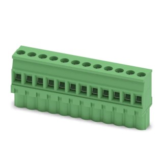 Phoenix Contact COMBICON Series Pluggable Terminal Block 12-Contact 5.08 mm Pitch 1 Row 320V 12A Polyamide Housing 1792854