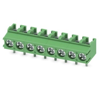 Phoenix Contact PT 1.5/8-5.0-V Series Right Angle PCB Terminal Block, 8 Contacts, 5 mm Pitch, 1 Row 1935378