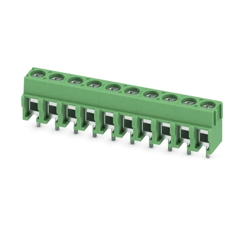 Phoenix Contact PT 1.5/10-5.0-H Series Horizontal PCB Terminal Block, 10 Contacts, 5 mm Pitch, Polyamide Housing 1935242