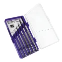 RS PRO Slotted Precision Screwdriver Set, 6-Piece Miniature, Black Phosphate Blades 537-861