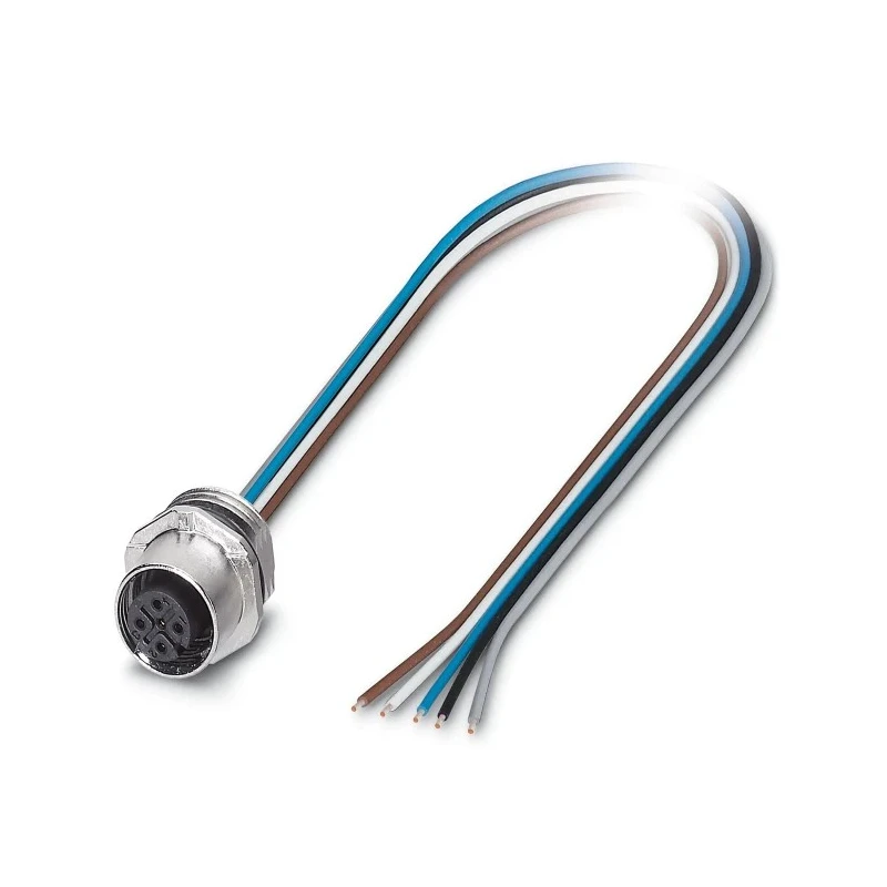 Phoenix Contact Sensor Actuator Cable Female 5 Way M12 to 5 Way Free Cable End 500 mm 300V 1520039