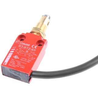 Crouzet 83872 Series Plunger Limit Switch 1 NO 1 NC, Metal Housing, IP66 IP67, 240V AC 6A 83872101
