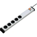 Bodo Ehmann 16A 250V 5 Gang Extension Lead Corded with 1.5m Cable Type F German Schuko Surge Protection 0207X00052301