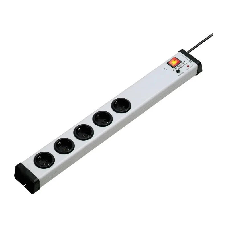 Bodo Ehmann 16A 250V 5 Gang Extension Lead Corded with 1.5m Cable Type F German Schuko Surge Protection 0207X00052301