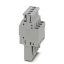 Phoenix Contact UPBV 2.5/4 Series 4-Contact Pluggable Terminal Block, 5.2 mm Pitch, 1 Row, 500V, 24A, Nylon Housing 3045428