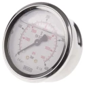 WIKA Pressure Gauge 63 mm Dial Size, G 1/4 Copper Alloy Connection, 400 bar Maximum Pressure, Stainless Steel Case 9314203