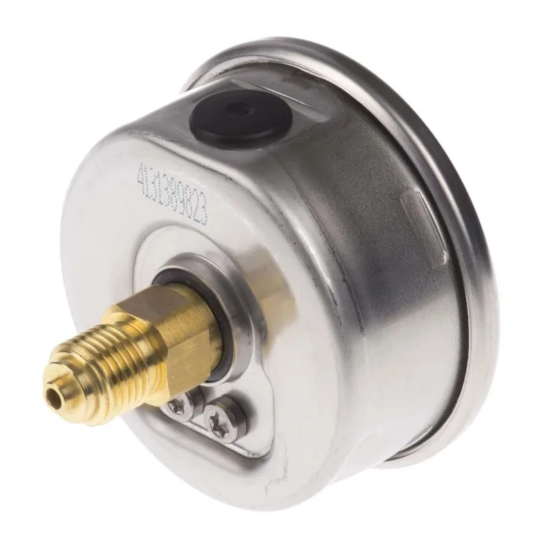 WIKA Pressure Gauge 63 mm Dial Size, G 1/4 Copper Alloy Connection, 400 bar Maximum Pressure, Stainless Steel Case 9314203