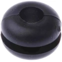 RS PRO Black Polyvinyl Chloride Cable Grommet Panel Hole Diameter 6.4 mm for 4 mm Cable Diameter 543-197