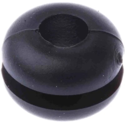 RS PRO Black Polyvinyl Chloride Cable Grommet Panel Hole Diameter 6.4 mm for 4 mm Cable Diameter 543-197
