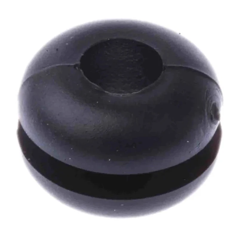 RS PRO Black Polyvinyl Chloride Cable Grommet Panel Hole Diameter 6.4 mm for 4 mm Cable Diameter 543-197