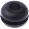 RS PRO Black Polyvinyl Chloride Cable Grommet Panel Hole Diameter 6.4 mm for 4 mm Cable Diameter 543-197