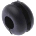 RS PRO Black Polyvinyl Chloride Cable Grommet Panel Hole Diameter 6.4 mm for 4 mm Cable Diameter 543-197