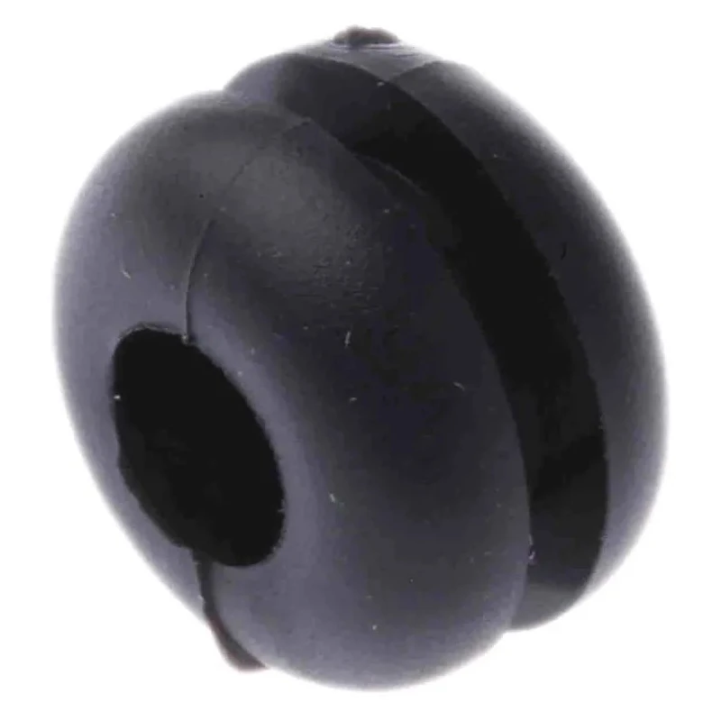 RS PRO Black Polyvinyl Chloride Cable Grommet Panel Hole Diameter 6.4 mm for 4 mm Cable Diameter 543-197