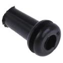 RS PRO Black Polyvinyl Chloride Cable Grommet with 9.52 mm Panel Hole Diameter for 6.35 mm Cable Diameter 543-282