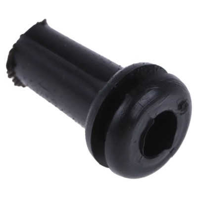 RS PRO Black Polyvinyl Chloride Cable Grommet with 9.52 mm Panel Hole Diameter for 6.35 mm Cable Diameter 543-282