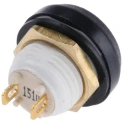 ITW Switches Miniature Push Button Switch Panel Mount 14mm Cutout Blue SPST IP67 48-2-RB-N-BL-B