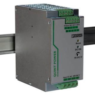 Phoenix Contact QUINT POWER Switched Mode DIN Rail Power Supply 575V AC Input 29.5V DC, 10 A Output, 240 W 2866705