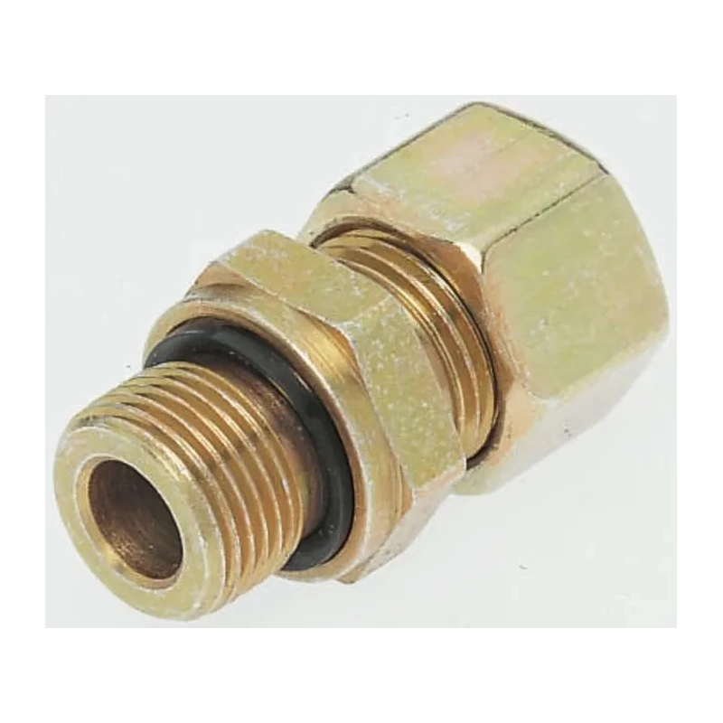 Parker Hydraulic Fitting Male G 90°, Steel Zinc Plated, 15 mm Hose ID GE15LR3/8EDCF