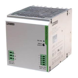 Phoenix Contact TRIO POWER Switched Mode DIN Rail Power Supply 264V AC Input 56V DC 10A Output 480W 2866501