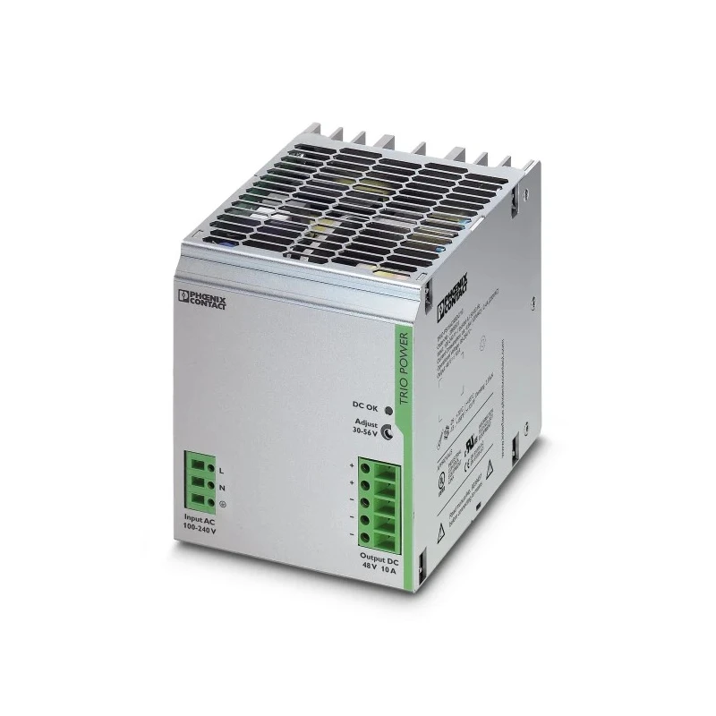 Phoenix Contact TRIO POWER Switched Mode DIN Rail Power Supply 264V AC Input 56V DC 10A Output 480W 2866501