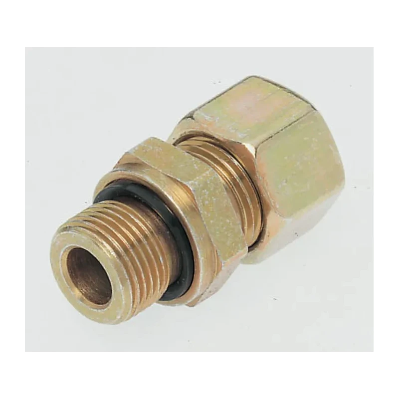Parker Hydraulic Fitting Male G Thread, 90°, Steel Zinc Plated, 8 mm Hose ID GE08LR3/8EDCF