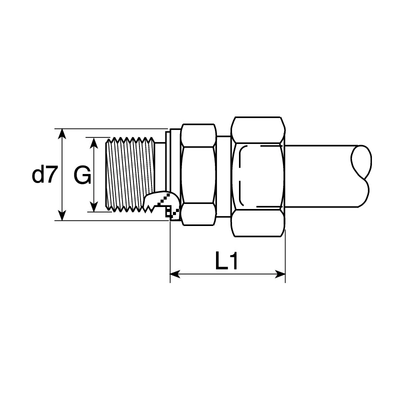 Parker Hydraulic Fitting Male G Thread, 90°, Steel Zinc Plated, 8 mm Hose ID GE08LR3/8EDCF