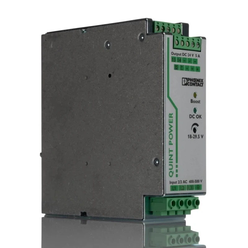 Phoenix Contact QUINT POWER Switched Mode 3-Phase DIN Rail Power Supply 120W 29.5V DC 5A Output 2866734