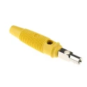 Hirschmann Test & Measurement Yellow Male Banana Plug 4 mm Connector Screw Termination 60V dc 16A Nickel Plating 930726103