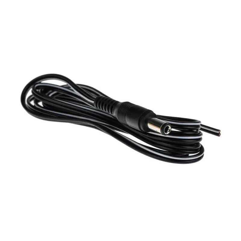 RS PRO 2.5 mm DC Plug to Unterminated Power Cord 1.8 m, 12V 1A Polyvinyl Chloride Jacket, White and Black 656-3822