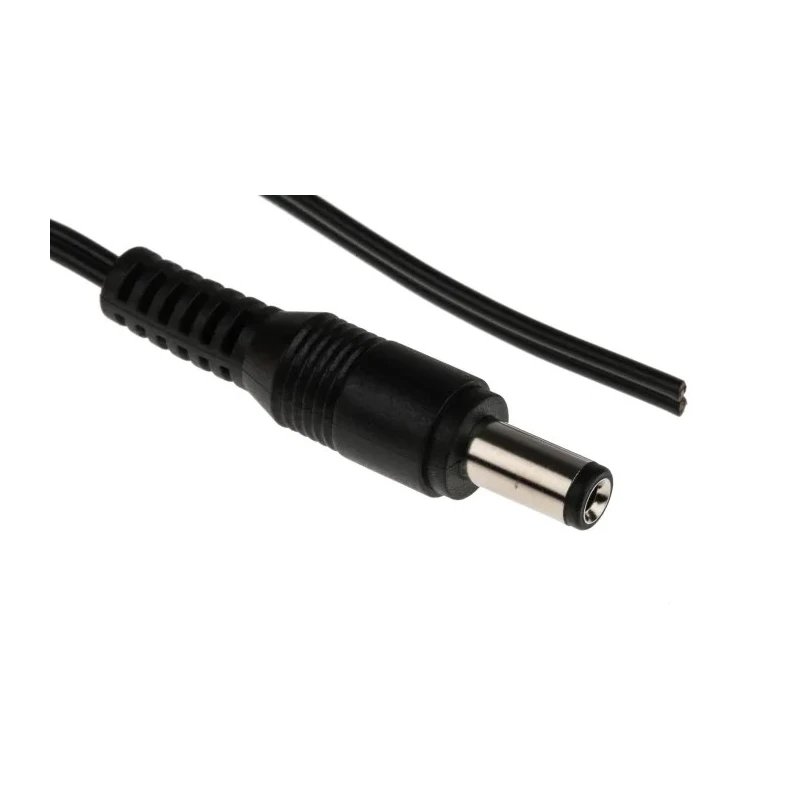 RS PRO 2.5 mm DC Plug to Unterminated Power Cord 1.8 m, 12V 1A Polyvinyl Chloride Jacket, White and Black 656-3822