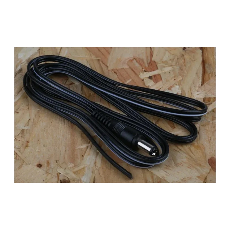 RS PRO 2.5 mm DC Plug to Unterminated Power Cord 1.8 m, 12V 1A Polyvinyl Chloride Jacket, White and Black 656-3822