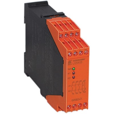 Dold Safety Relay 24V AC/DC, 3 Safety Contacts, 1 Auxiliary Contact, DIN Rail Mount LG5933