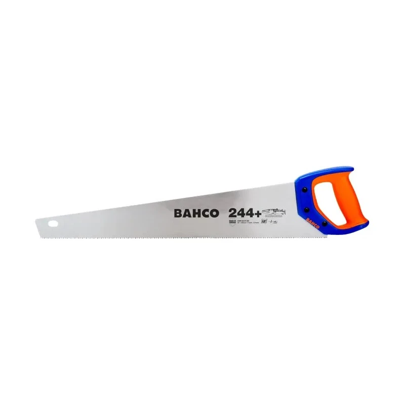 Bahco 550 mm Hacksaw Hand Saw with 8 TPI Teeth for Wood Cutting 244P-22-U7-HP