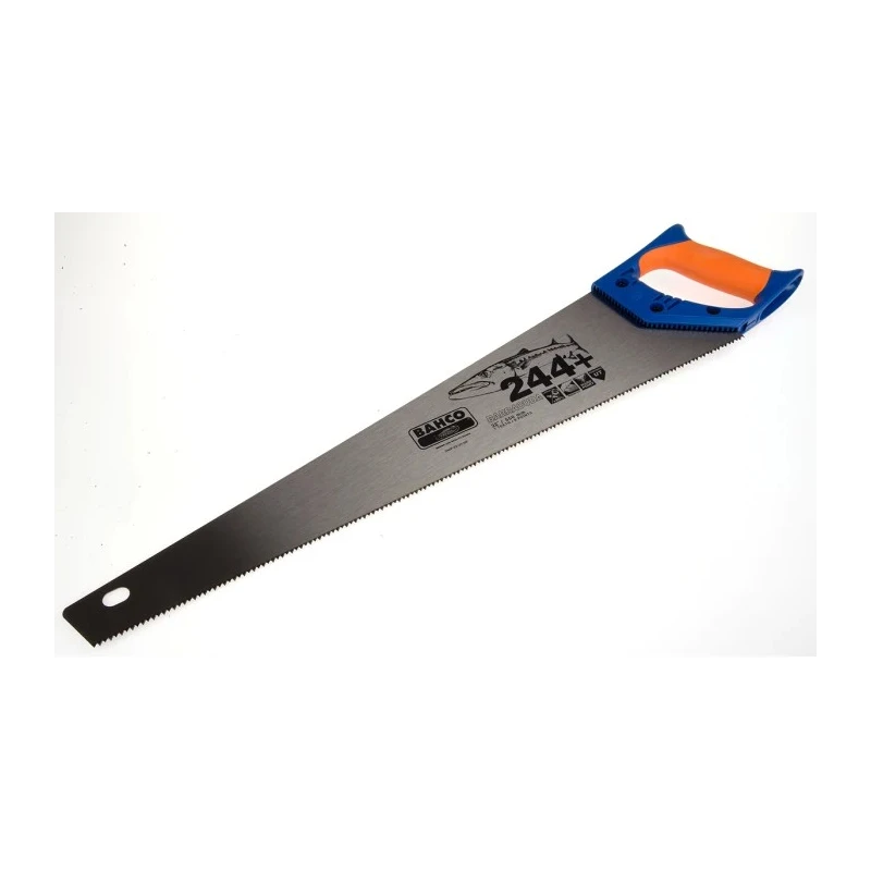 Bahco 550 mm Hacksaw Hand Saw with 8 TPI Teeth for Wood Cutting 244P-22-U7-HP