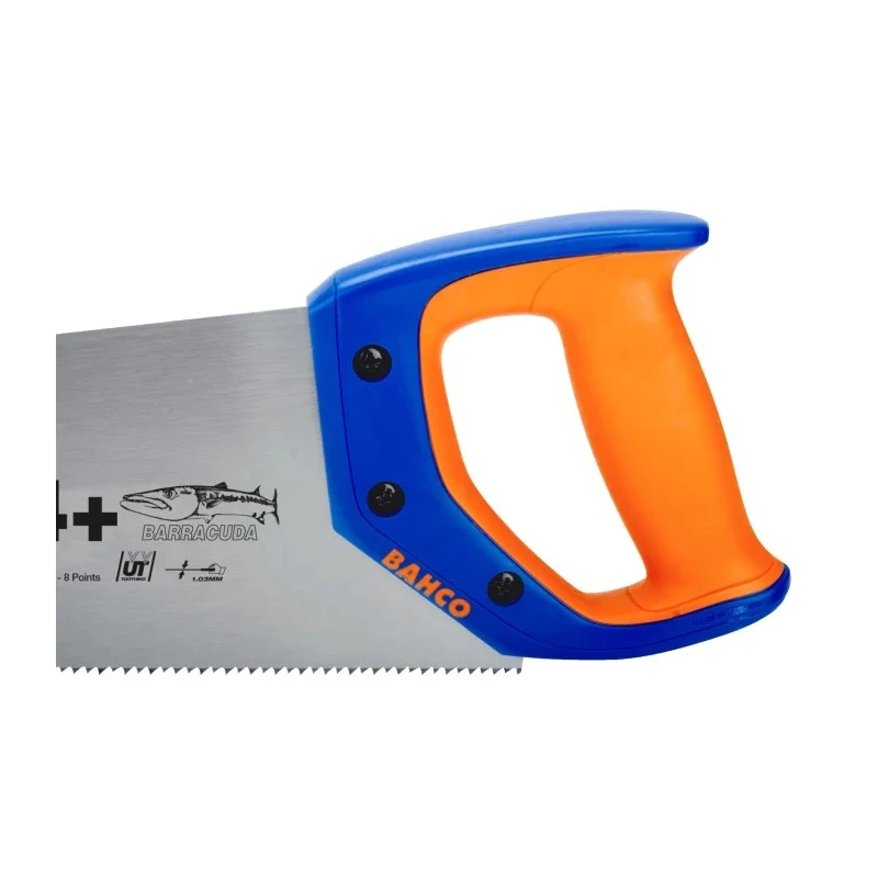 Bahco 550 mm Hacksaw Hand Saw with 8 TPI Teeth for Wood Cutting 244P-22-U7-HP