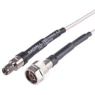 Radiall Test Pro Series Coaxial Cable Male SMA to Male N Type Green Jacket 1.2m 50 Ω R288940005